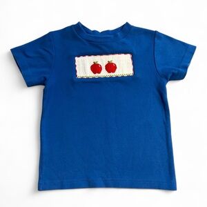 Blue Kids' T-Shirt with Apple Patch 4T